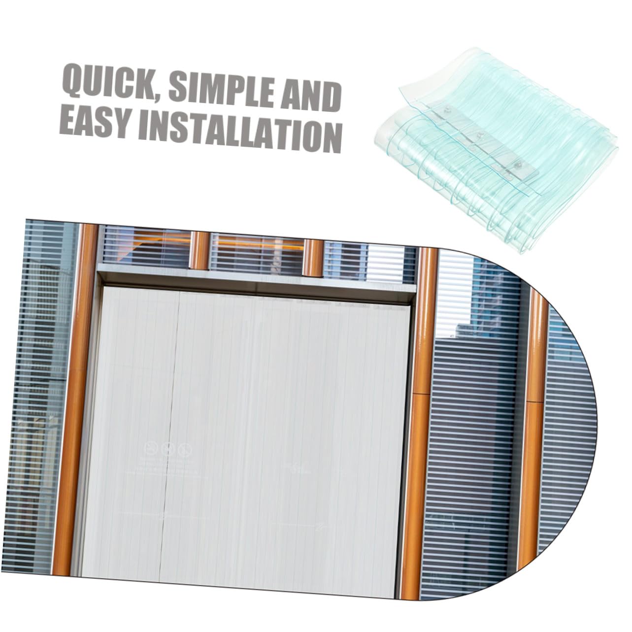 ORFOFE Rideau de Porte PVC Épais Coupe-Vent et Étanche pour Marché et Chambre Froide Bande Transparente Installation Facile et Résistance Froid