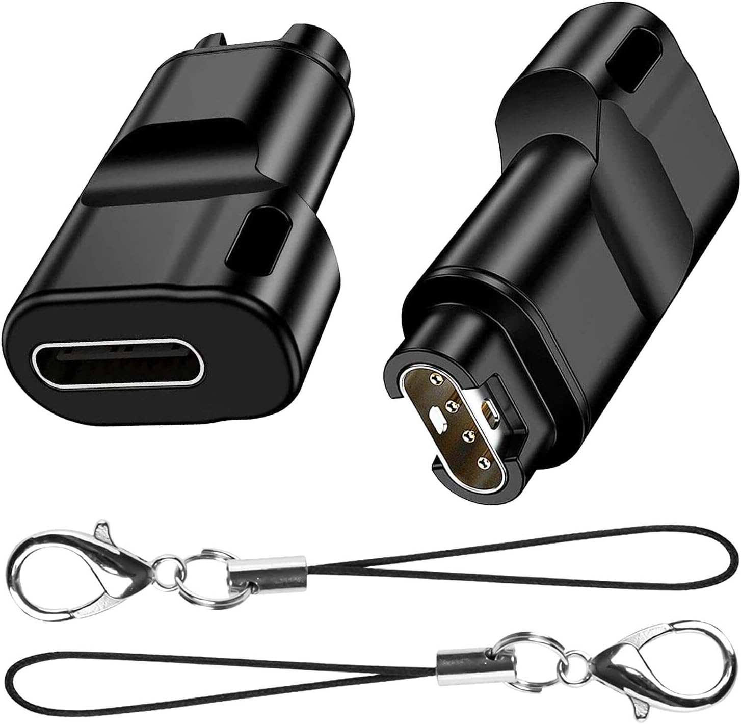 Garmin Watch Charger to Type C Adapter, 2Pack Compatible with Garmin Fenix 6 6S 6X Pro, Fenix 5 5S 5X Plus, Forerunner 745 935 945 45 45S 245, Approach S60 X10 and More