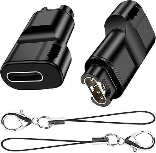 Garmin - Cargador de reloj a adaptador tipo C paquete de 2 compatibles con Garmin Fenix 6 6S 6X Pro Fenix 5 5S 5X Plus Forerunner 745 935 945 45S