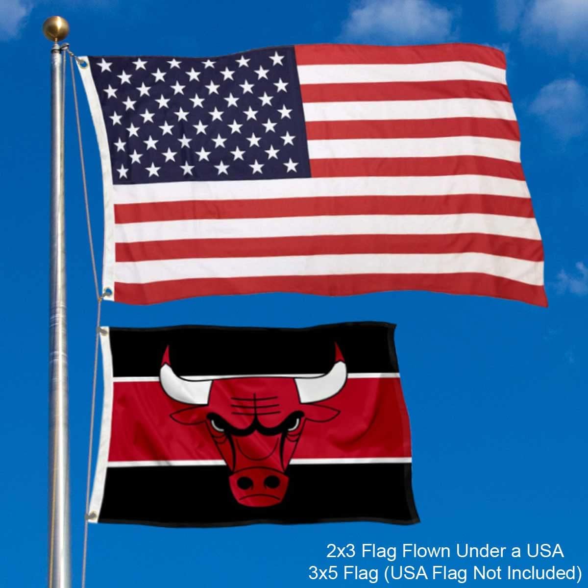 Chicago Bulls Small 2x3 Foot Banner Flag - Image 2
