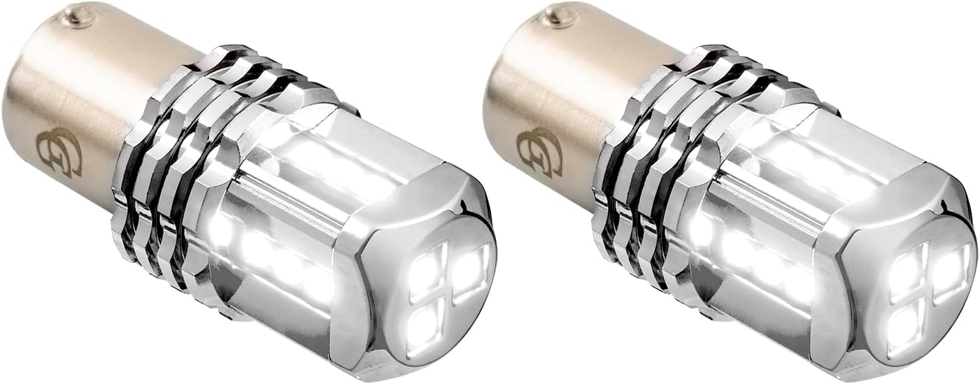 GG Grand General 70798 1157 White 15 SMD LED Tower LED Bulb, 12V, Twin Pack