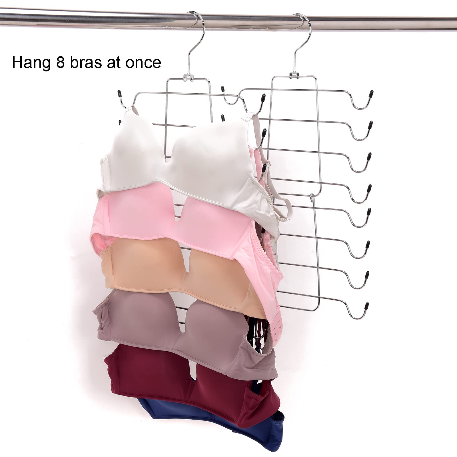 Gancio Appendiabiti Ondulato Per Reggiseni E Canottiere - Design Senza Cuciture, Salvaspazio, In Plastica Resistente, 28x14 Cm - 4