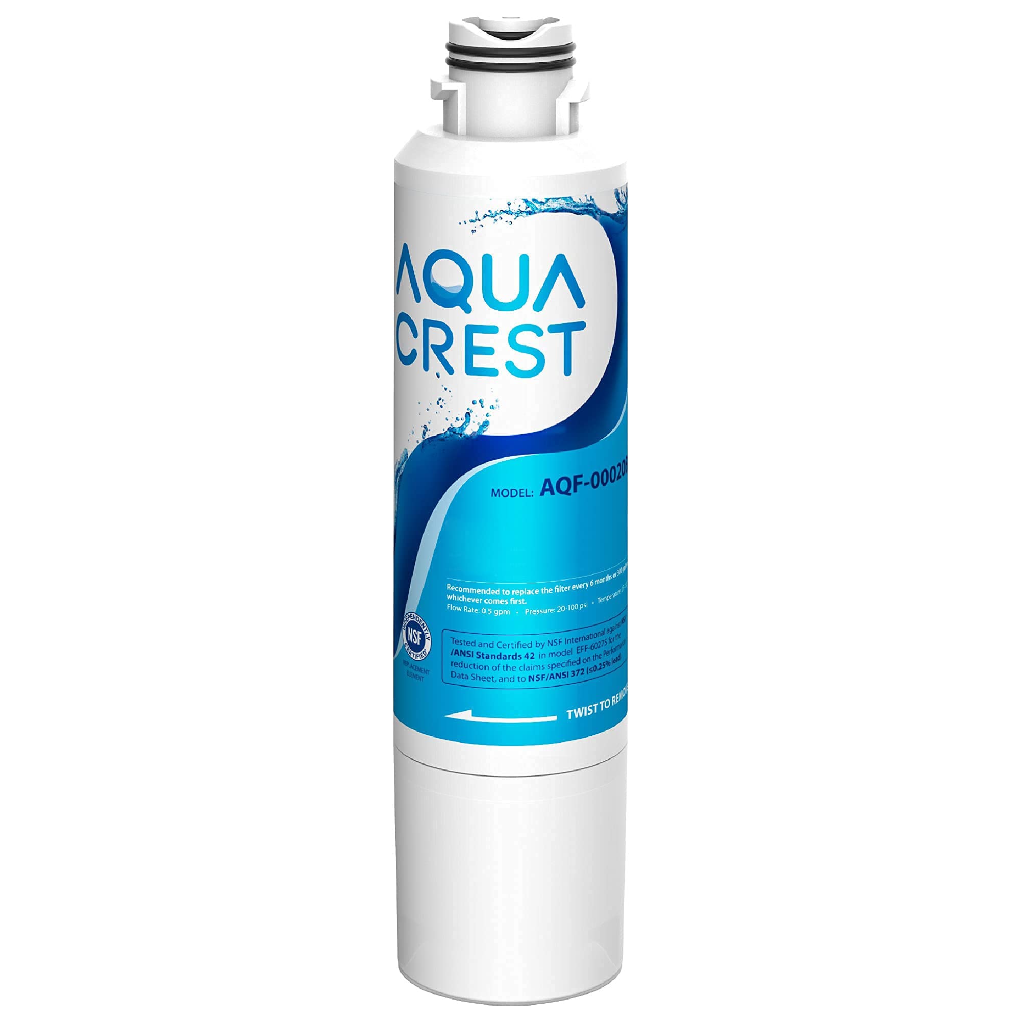 AQUA CREST DA29-00020B Filtr Wody do Lodówki, Kompatybilny z Samsung DA29-00020B, HAF-CIN EXP, DA29-00020A, DA29-00019A, DA97-08006, DA97-08043ABC, Kenmore 46-9101, HDX-FMS-2 (1)