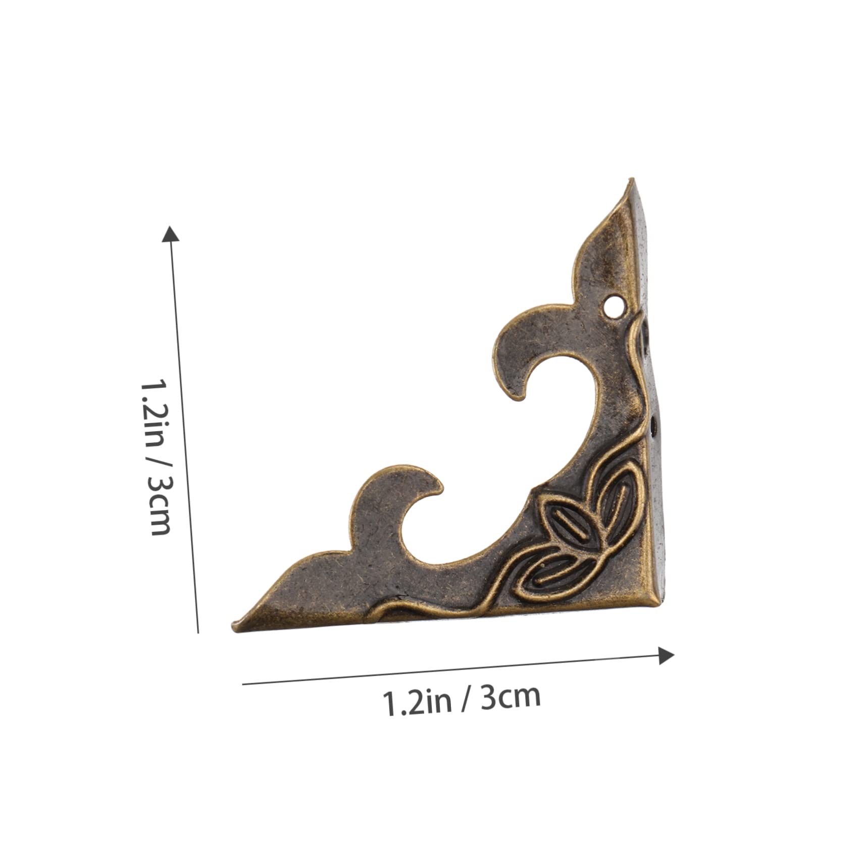 SEWOART 40pcs Antique Style Book Corner Protectors Metal Furniture Corner Guards for Bookshelf DIY Decorative Covers