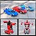 Trimnpy RC Cars for Kids Remote Control Transformrobot Toys, One-Button Deformation 1:18 Gift, 360°Rotating Drifting 2.4Ghz Rechargeable (Blue)