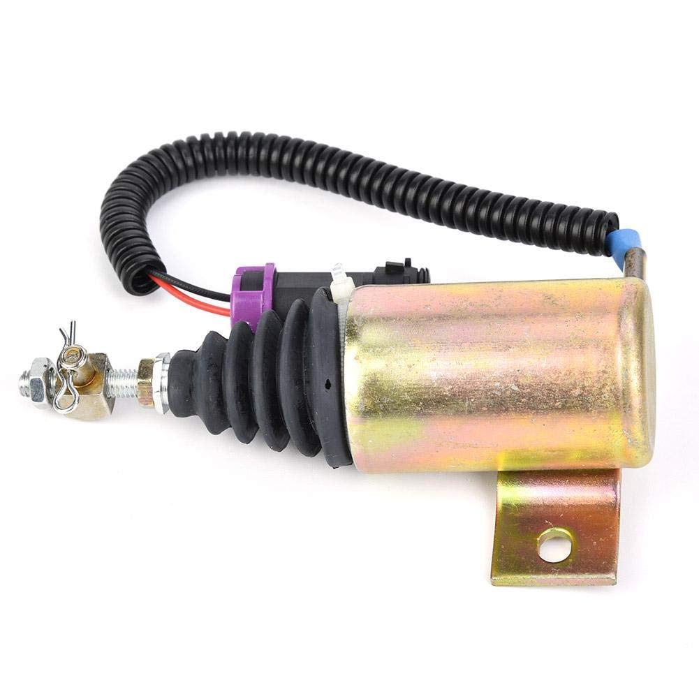 Válvula solenoide de corte de combustible 12V Válvula solenoide de parada de combustible XHF-1121 E483310000093 Ajuste para Foton 483 para proteger el motor contra daños