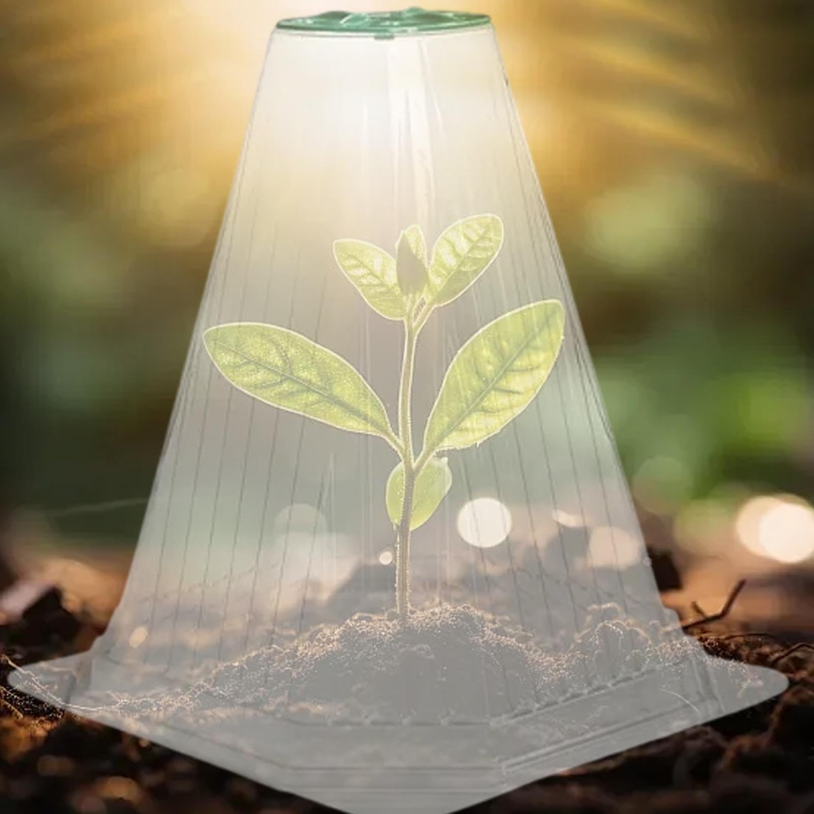 Garden Cloche Dome, Transparent Plant Cover, Small Greenhouse Dome, Outdoor Plant Cover, Antifreeze Plant Protector, Frost Protection Cover, Garden Slug Shield, 16.8x17.8x19cm/6.61x7.01x7.48 inches