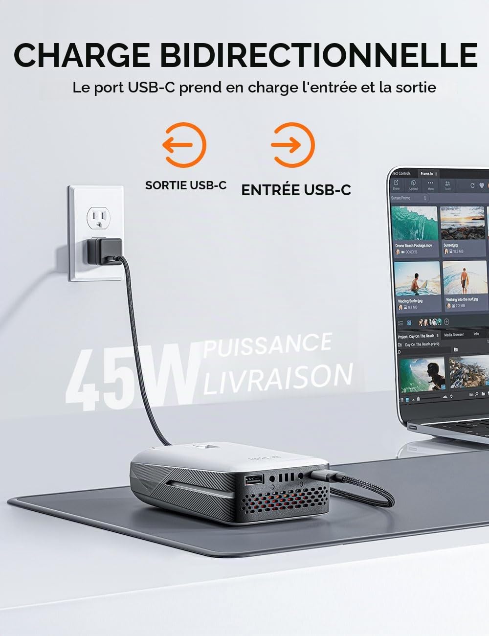 Litheli Batterie de rechange 20 V, 10 000 mA au lithium U20 Power Tools et équipement d'alimentation d'extérieur
