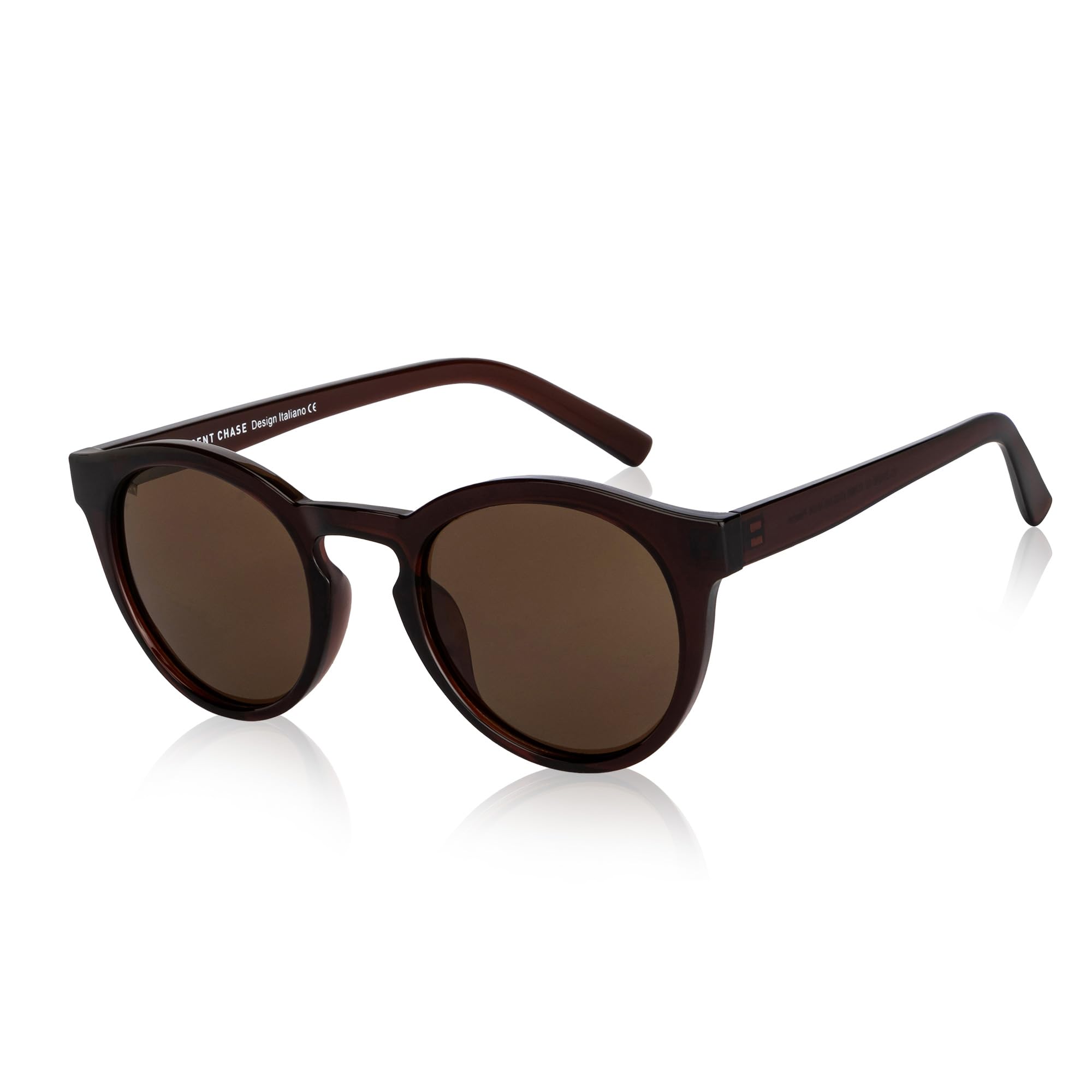 VINCENT CHASE EYEWEAR By Lenskart | Havana | Full Rim Round Branded Latest and Stylish Sunglasses | Polarized and 100% UV Protected | For Men & Women | Small | VC S14596