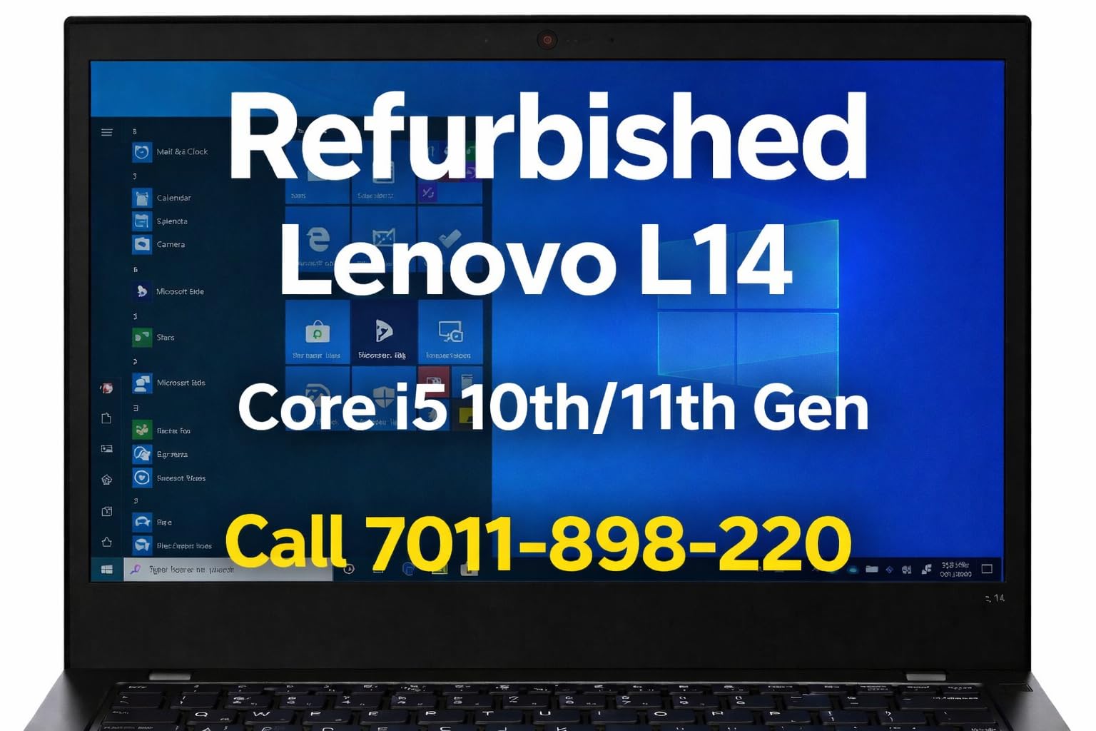 Certified ThinkPad L14 14" FHD Business Laptop, Core i5 Processor 10th Gen, 32GB DDR4 RAM, 1TB NVMe SSD, Win 11 Pro, Webcam, WiFi, Bluetooth, Durable Business Series