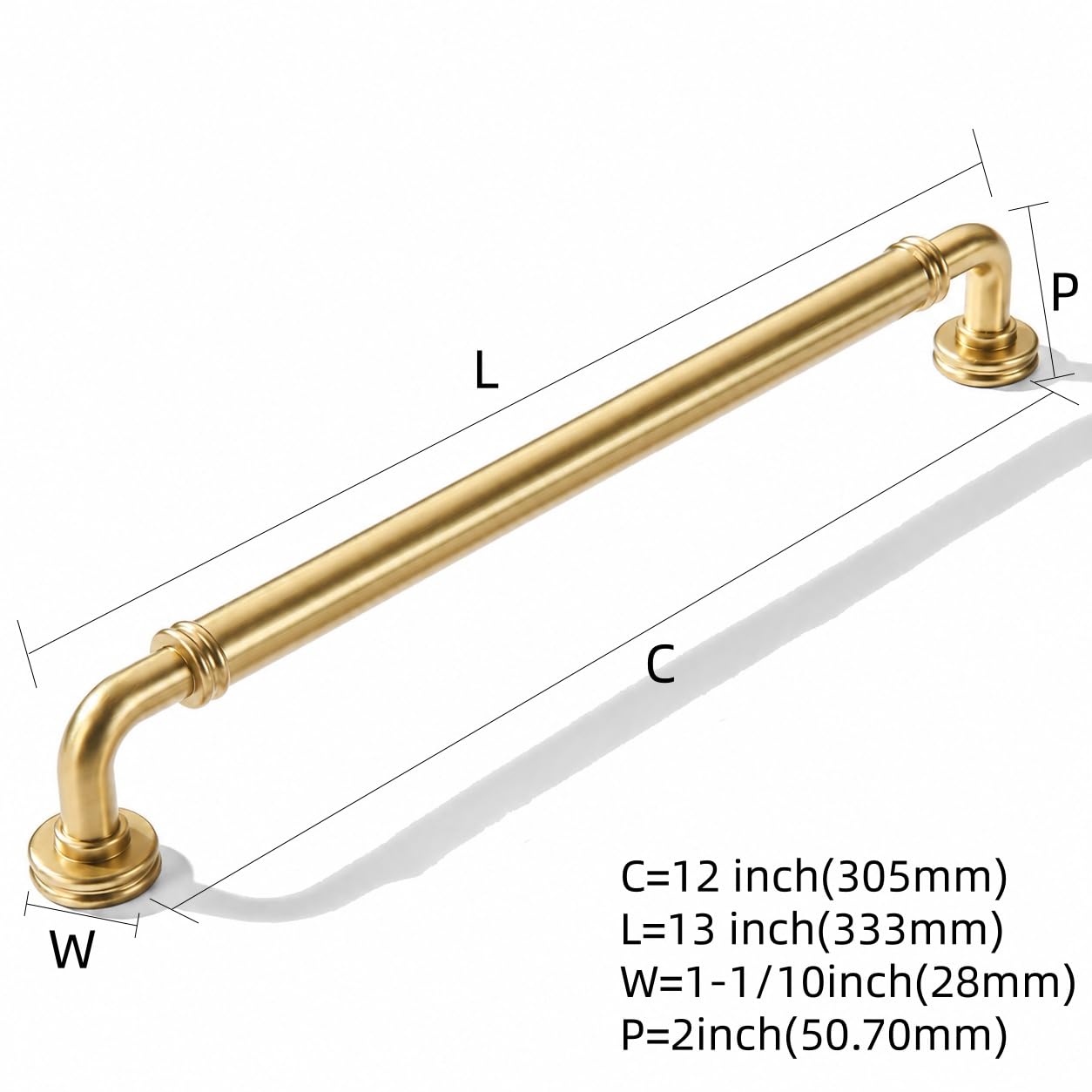 Brushed Gold Appliance Pull - 80447, 12 in (305 mm) — KHTUMEWARE
