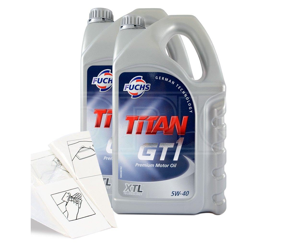 Fuchs TITAN GT1 XTL 5W-40 Aceite de motor totalmente sintético - Paquete de servicio: 10 litros