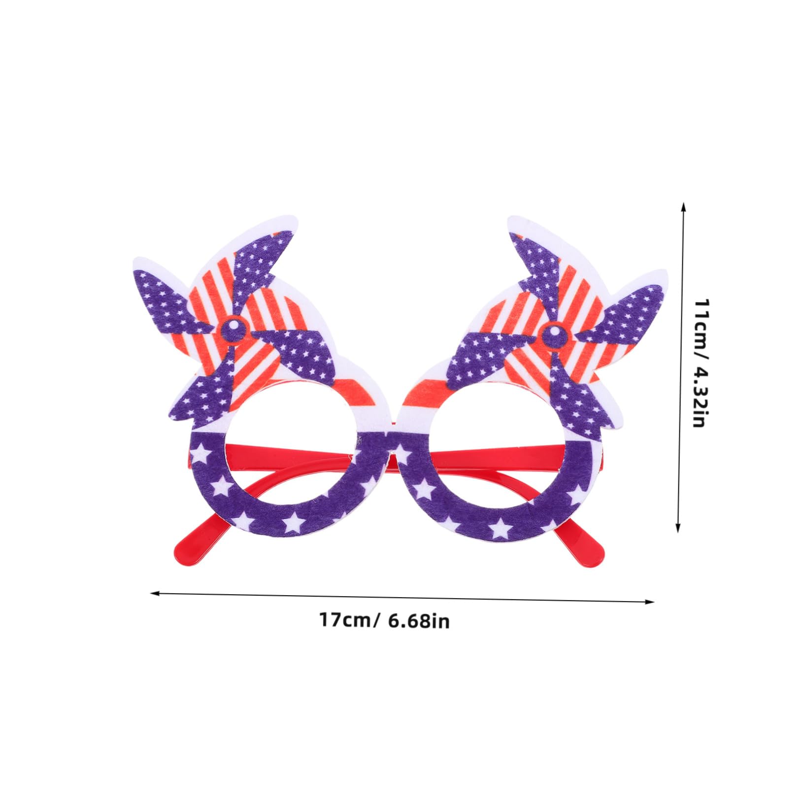 NOLITOY Independence Day Windmill Style Glasses Party Eyewear Patriotic Decor Boys and Girls Photo Booth Props