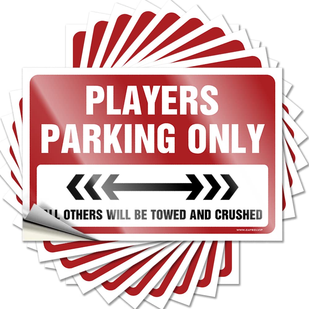 Fun Stuff, Bumper Funny Bottle Quote Stickers, Tiny No Residue Decals for Luggage | Teacher Party Favor Custom Players Parking Only(12X18CM)