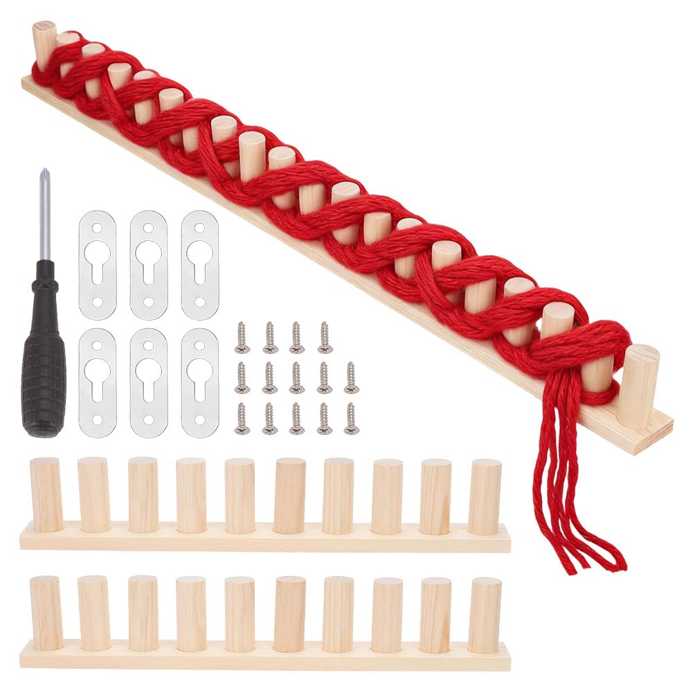 UNICRAFTALE 63" Chunky Knitting Blanket Loom Wooden Knitting Loom Kit 40.2x4.5x7.1cm Yarn Craft Crocheting Tools for Hand Weaving Beginner Looms Parent Craft Gift Making