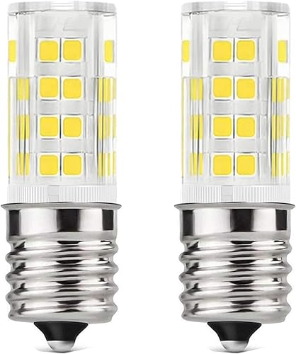 Bombillas LED E17 Luz diurna blanca 6000K regulables, 5 W. Reemplazar bombillas incandescentes de 40 W. Compatible con microondas Whirlpool, Maytag,