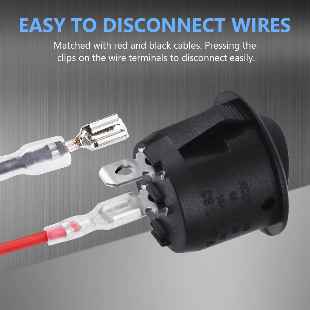 Interruttori A Bilanciere ON/OFF - 10 Pezzi - 12V 6A/250V - Mini Interruttori Levetta Per Auto E Barche - Foto 4