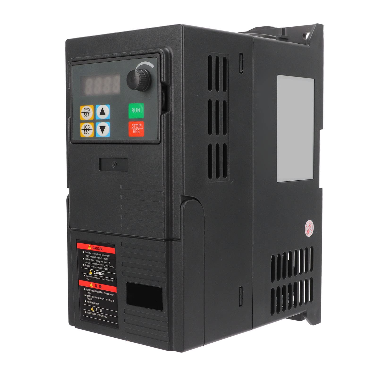 Jiawu Convertitore Vettoriale con Ingresso Trifase 380-440 V a Frequenza Variabile da 2,2 KW con, Display Digitale e unità di Frenatura Integrata