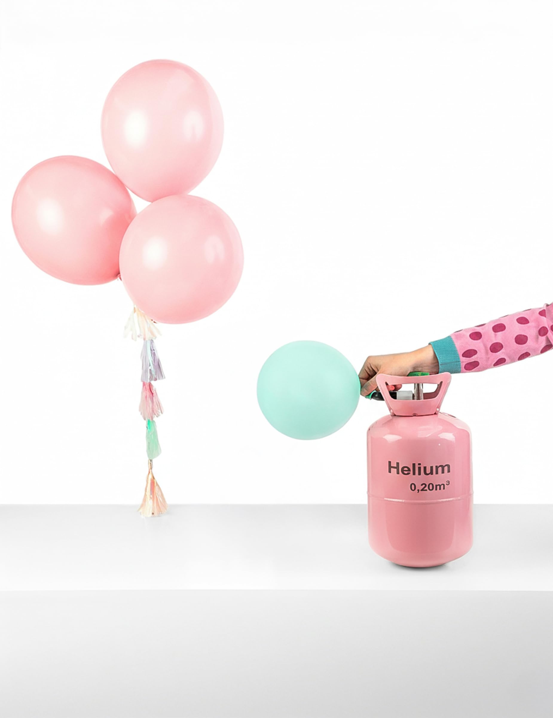 Bouteille d'hélium pour jusqu'à 30 ballons - Vert - Taille Unique
