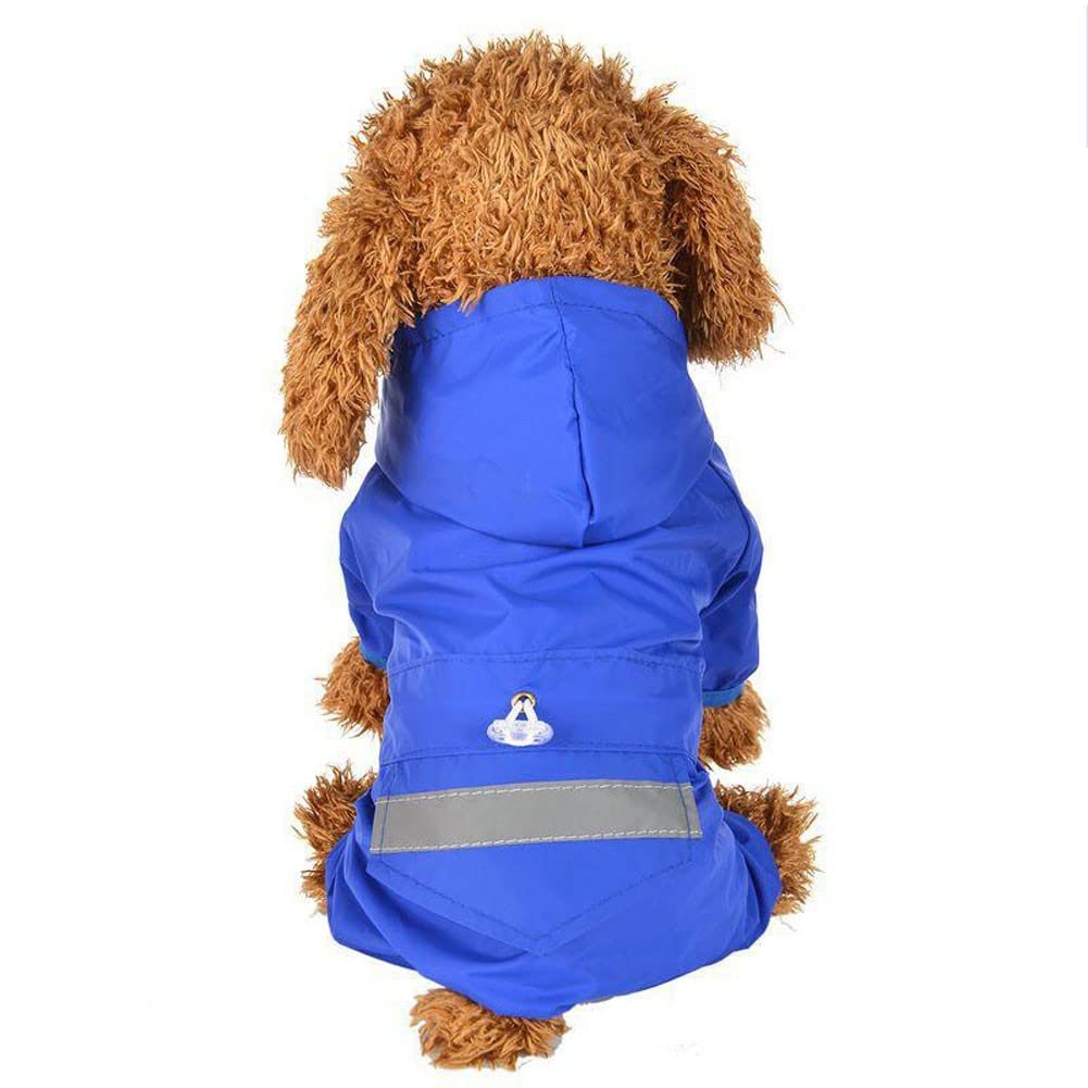 Manteaux imperméables pour Chiens Imperméable pour Chien Manteau imperméable avec Capuche col Sangle Trous Bandes réfléchissantes imperméable léger(Color:1,Size:XXL)