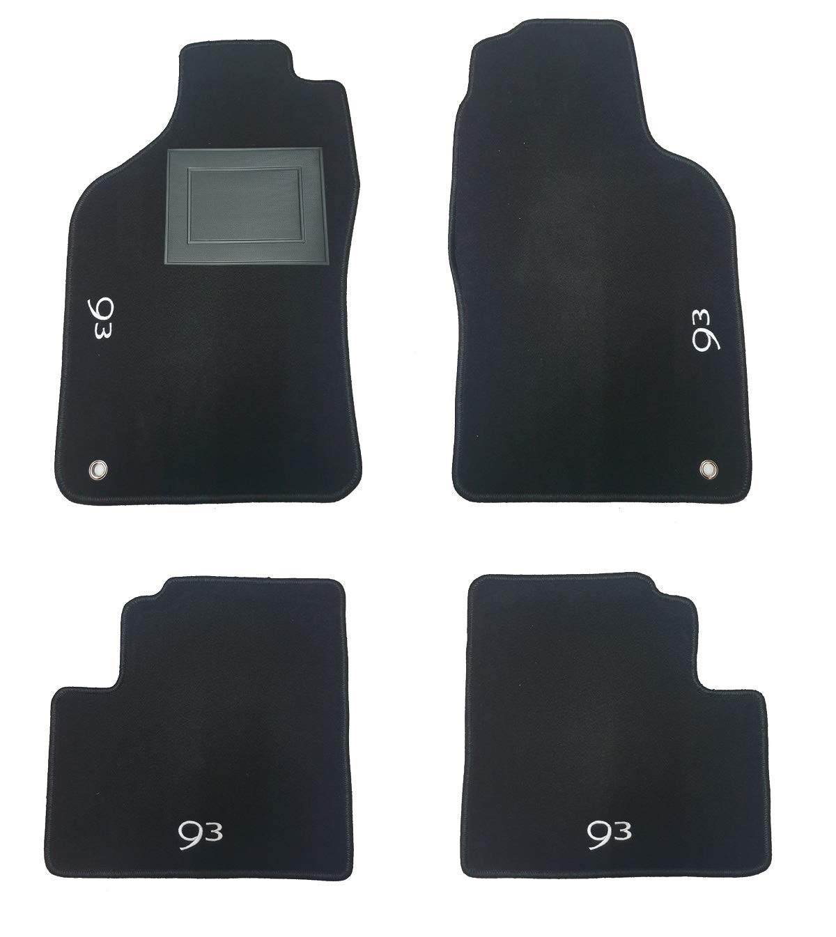 Tappetini auto in gomma diamantata per Saab 9-3 2003-2014 [DL