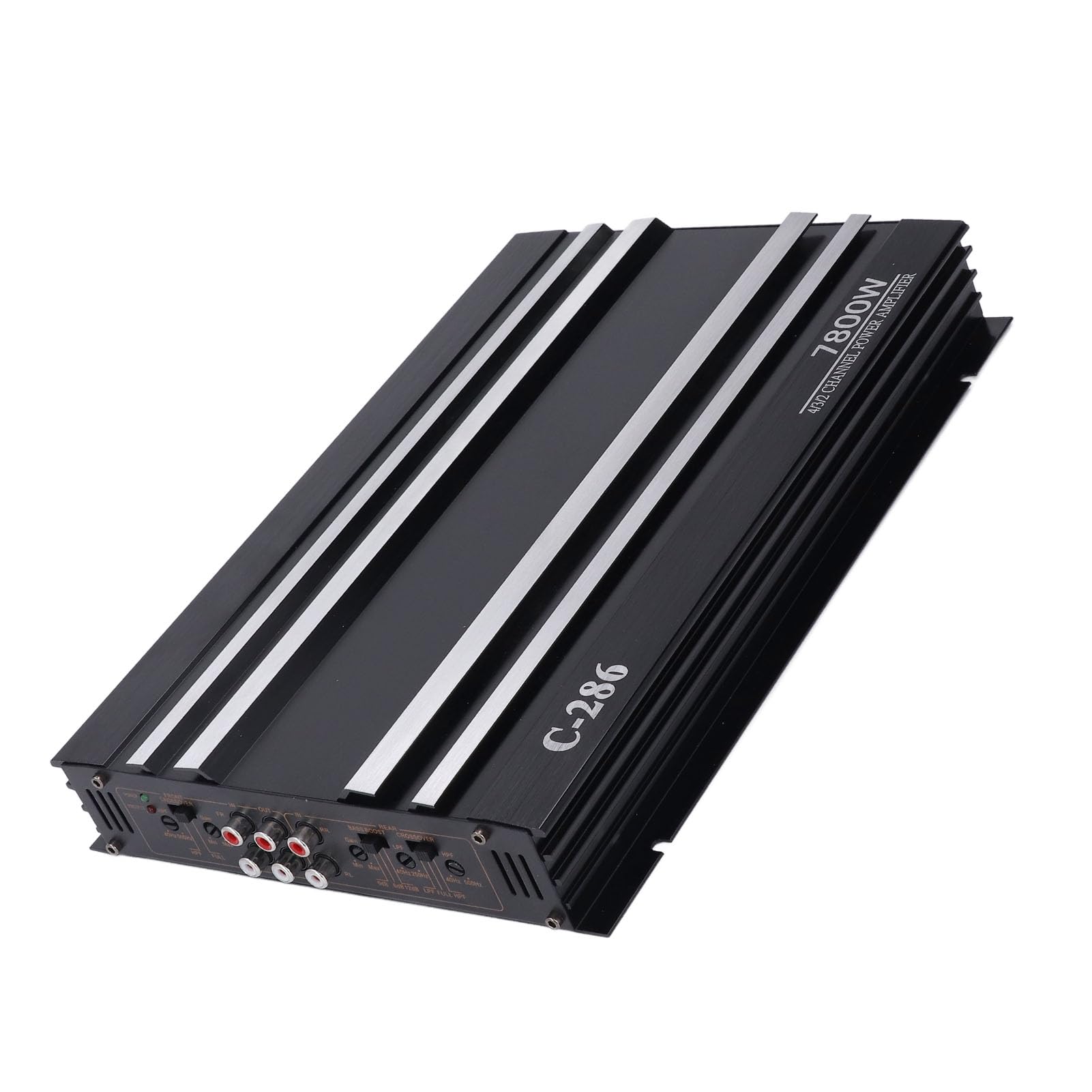 Amplificador de coche de 7800 W, 4 canales, clase AB, aleación de aluminio, amplificador de potencia de graves puros para 12 V, camión, barco, UTV, motocicleta