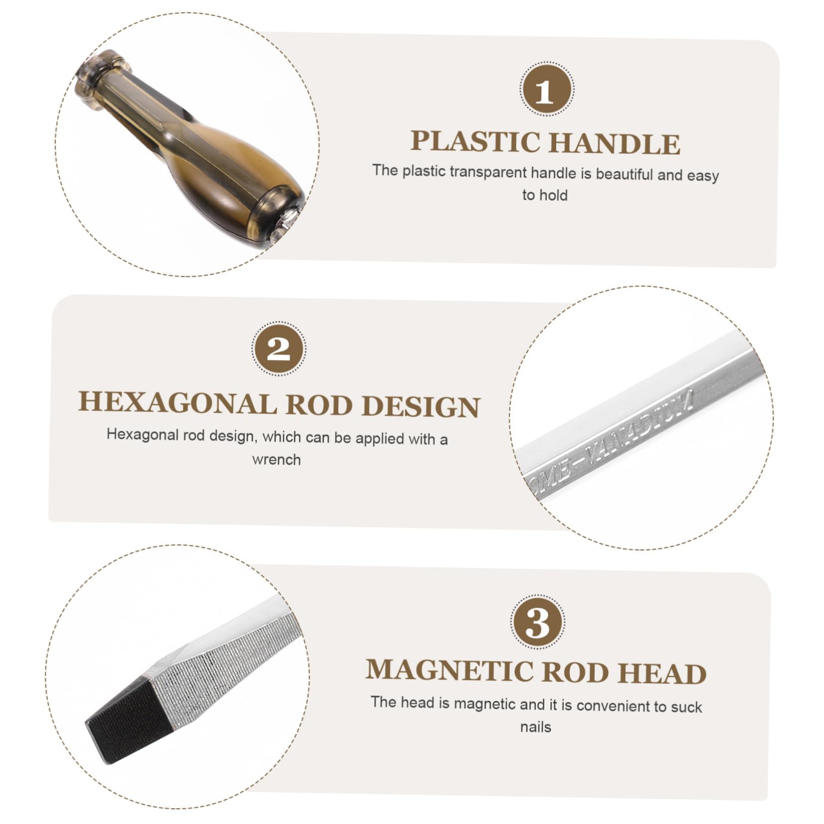 SHINEOFI 2 Set Cacciavite Magnetico Cacciaviti Testa Piatta Angolato Avvitatore Strumento Di Riparazione Domestica Cacciavite Per Auto Acciaio Al Cromo Vanadio Argento 2 Pezzi * 2