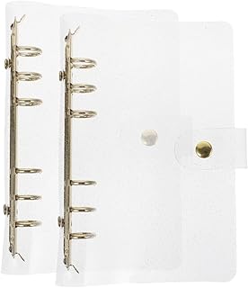 WOFASHPURET 2 Peças As Pastas De Arquivo Do Notebook Nota Livro Fichário Clipes Pasta De Documentos Pasta De Plástico Transparente Fichário De Plástico Fichário Fichário Organizador Ajustável