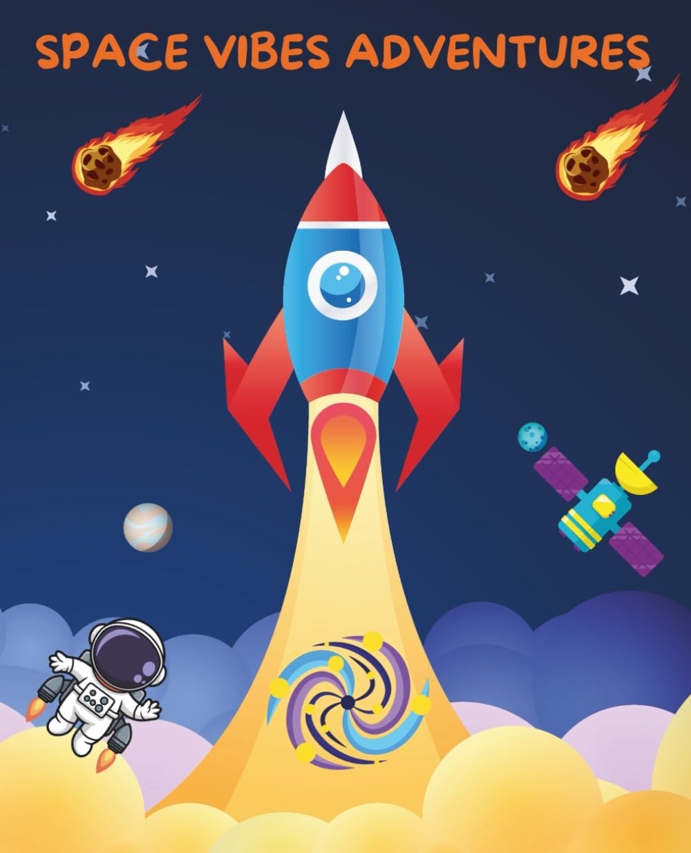 Space Vibes Adventures: Fun & Relaxing Space-Themed Coloring Pages