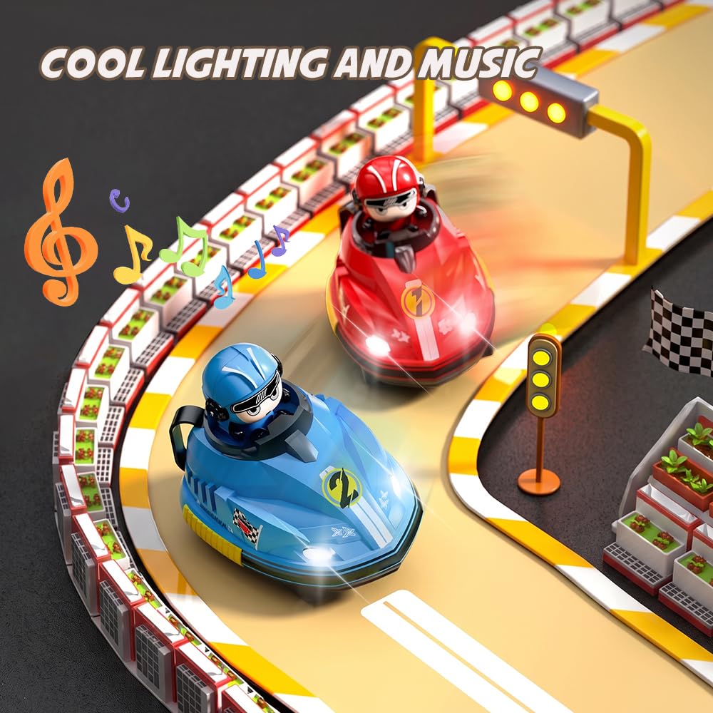 Auto telecomandata, 2 giocatori l'uno contro l'altro con luce LED e musica