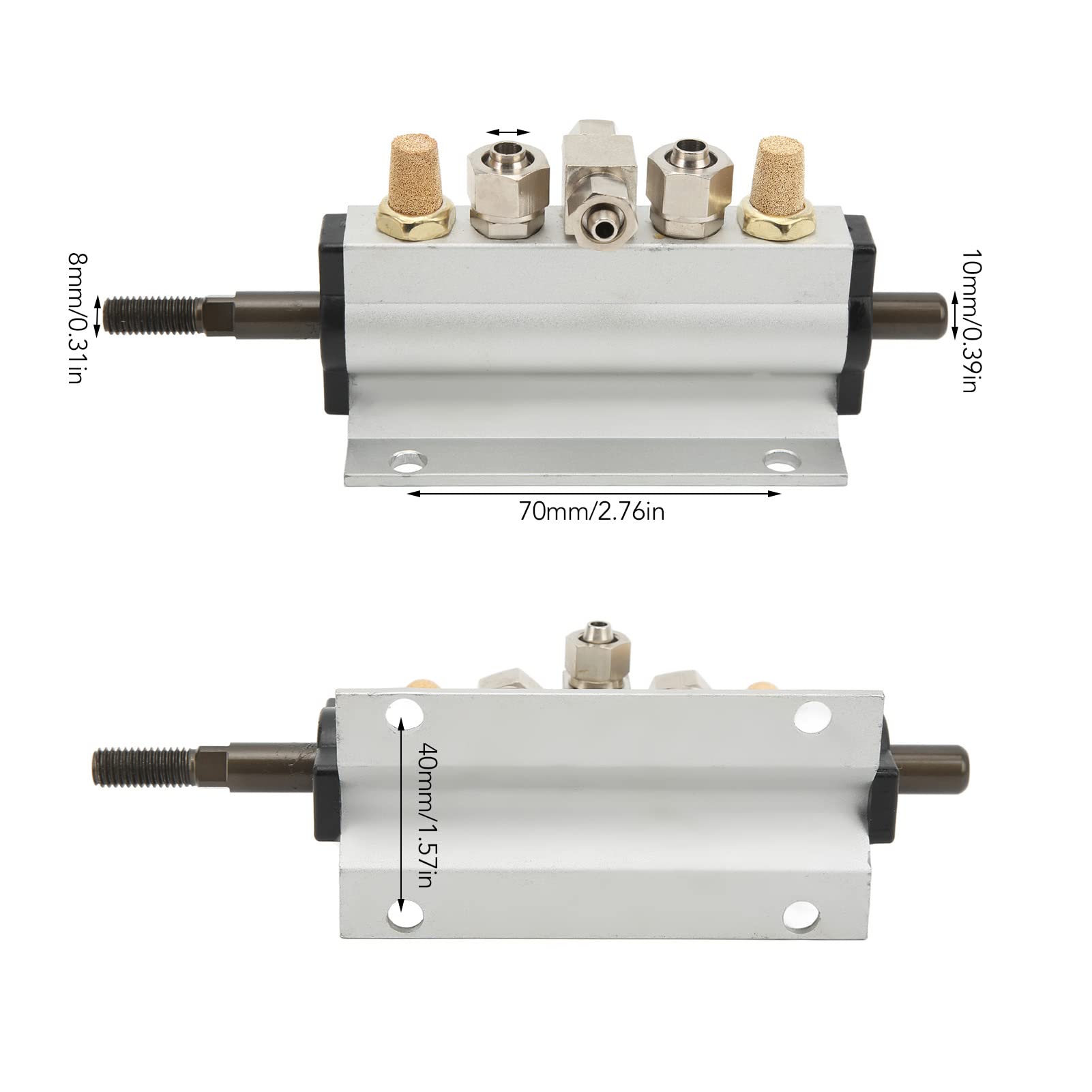 Luqeeg Válvula de Control de Aire del Coche Válvula de Pedal, 5 Vías Válvula de Control de Aire de Pedal para Reemplazar para 10mm 0.39in Máquina Cambiadora de Neumáticos de Diámetro Exterior