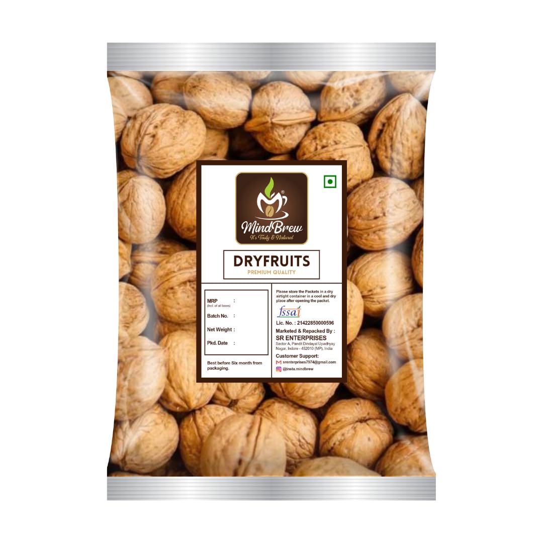 MindBrew Premium Pure & 100 Natural Inshell Raw Walnut Premium Akrot
