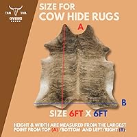 Vista 3 de Alfombra de piel de vaca 6x6 Brindle Medium Piel Natural