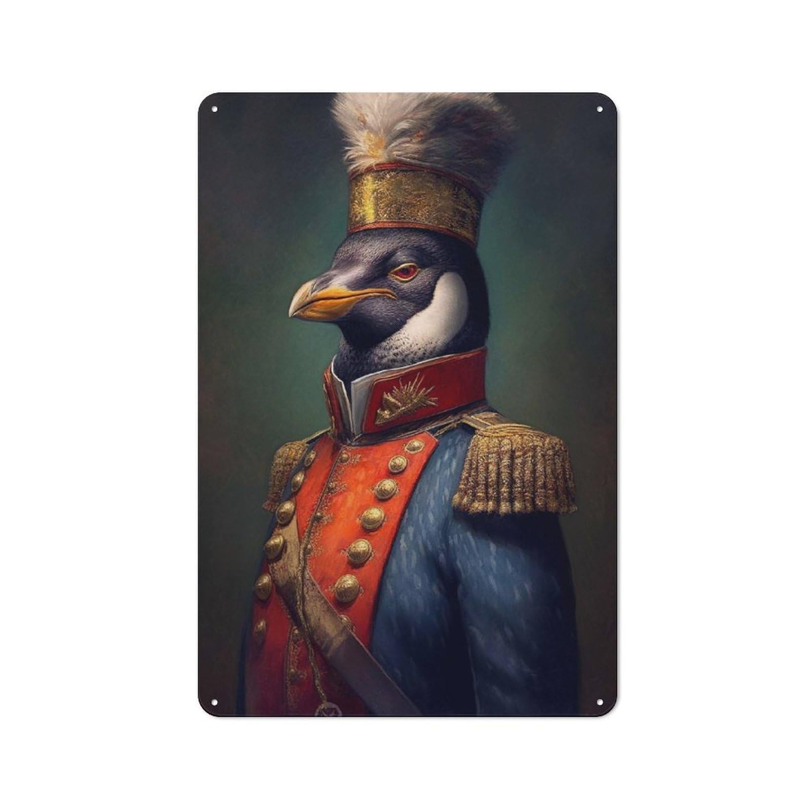 Junmoney Penguin Poster Tin Wall Plaque 30X20cm With For Hobby Room Or Studio, New Home Wall Decor For Creative Interior Collectors