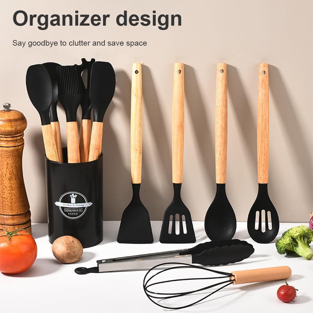 Ensemble Ustensiles Cuisine Silicone Ustensiles Remuer Cuisiner Faire