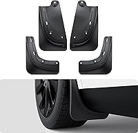 Vista 13 de BASENOR 2017-2023 Tesla Model 3 solapas de barro protectores contra salpicaduras guardabarros (diseño patentado) sin perforación sin cinta