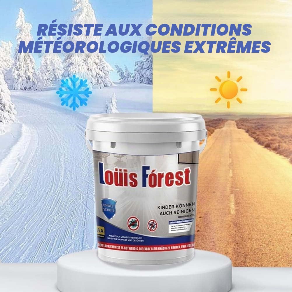 Louis Forest Peinture de sol époxy Resine Sol Exterieur, revêtement de sol époxy effet marbre brillant, imperméable et antidérapant, sûr et respectueux de l'environnement (Gris sésame)