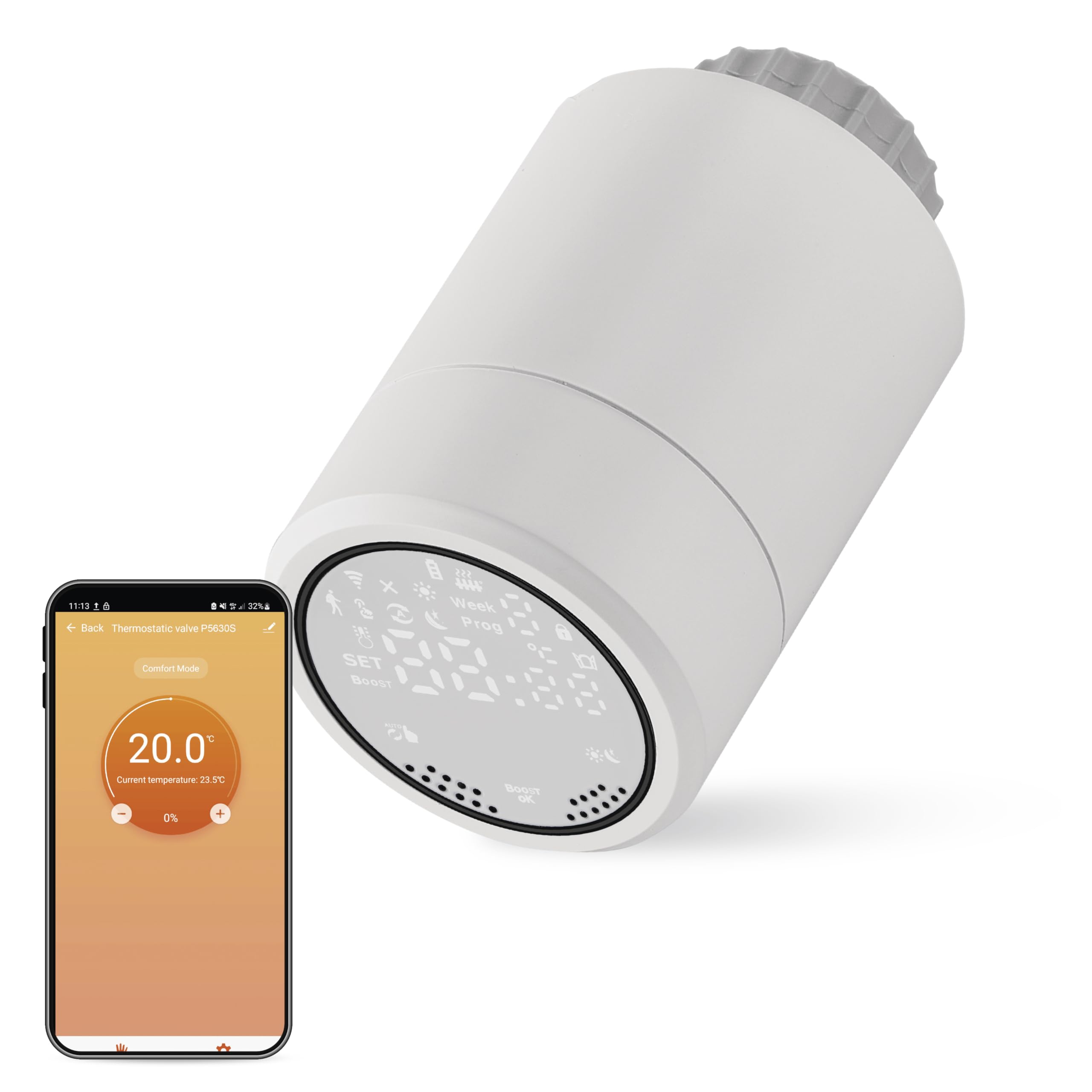 EMOS GoSmart Smart Home Room Thermostat with App - WiFi - IP Thermostat for Heating and Cooling Systems - Energy Saving - Compatible with Tuya, Google Assistant and Alexa - Wireless EMOS GoSmart Smart Home Room Thermostat with App - WiFi - IP Thermostat for Heating and Cooling Systems - Energy Saving - Compatible with Tuya, Google Assistant and Alexa - Wireless
