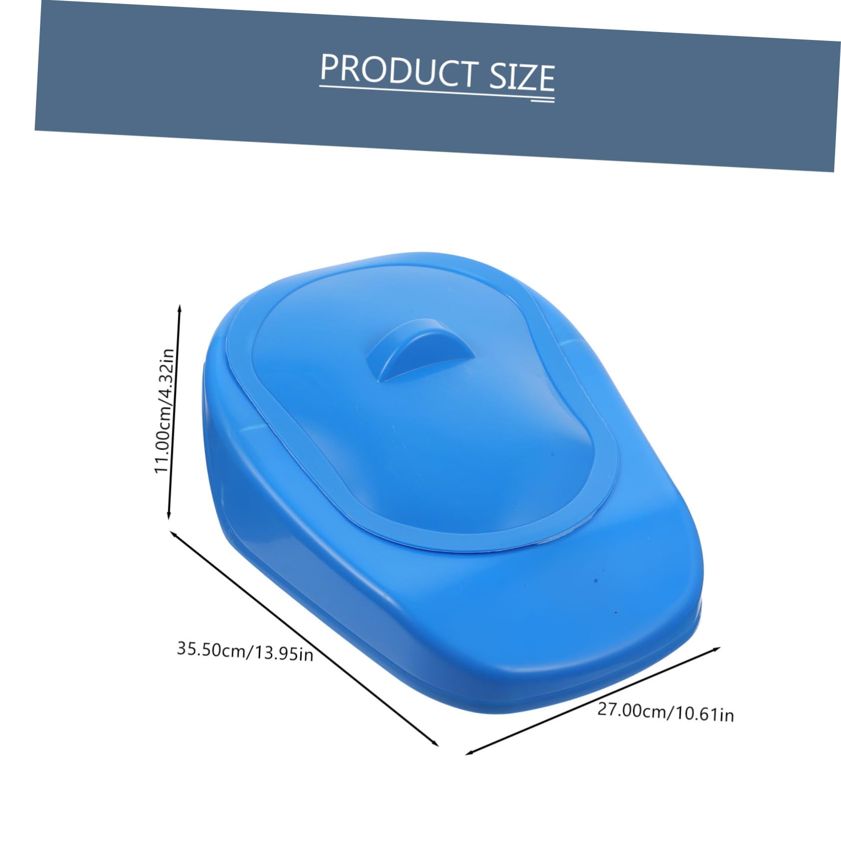 FRCOLOR Bedpan Urinal for Elderly Women Men Bedpan Seat Lid Portable Easy-Clean Plastic for Bedridden Patients