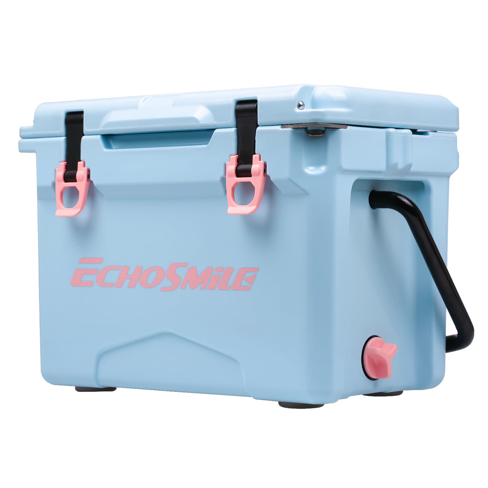 EchoSmile Insulated Portable Cooler 12-30 Qt, Rotomolded Cooler with Sealing Ring, Lightweight Ice Chest Box, Hard Cooler for BBQ, Beach, Drink, Camping, Picnic