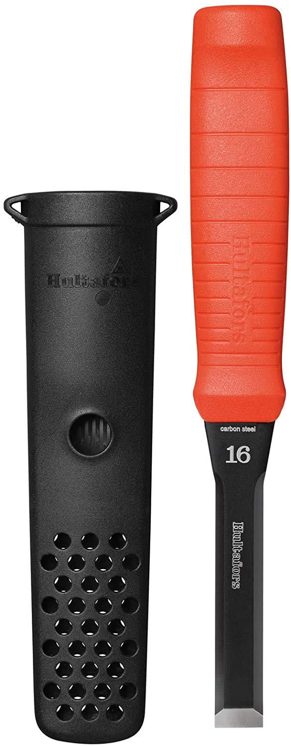 Hultafors EDC16 (390043) Chisel with Holster - Orange,232 mm L x 16 mm W