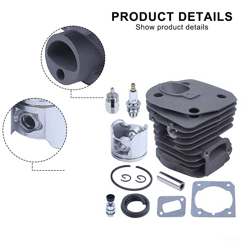 Minhe Kit cilindro pistone 44 mm e filtro aria filtro olio per motosega Husqvarna 350 351 353