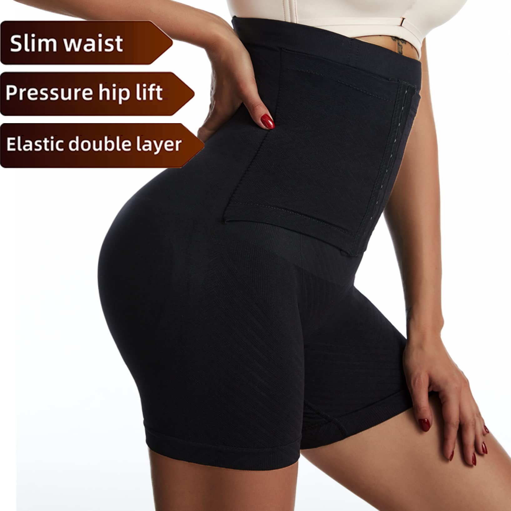 Bragas con Hebilla para Mujer, Entrenador de Cintura Alta, modelador de Cuerpo, Pantalones Cortos, Levantador de glúteos, Adelgazante de Muslos