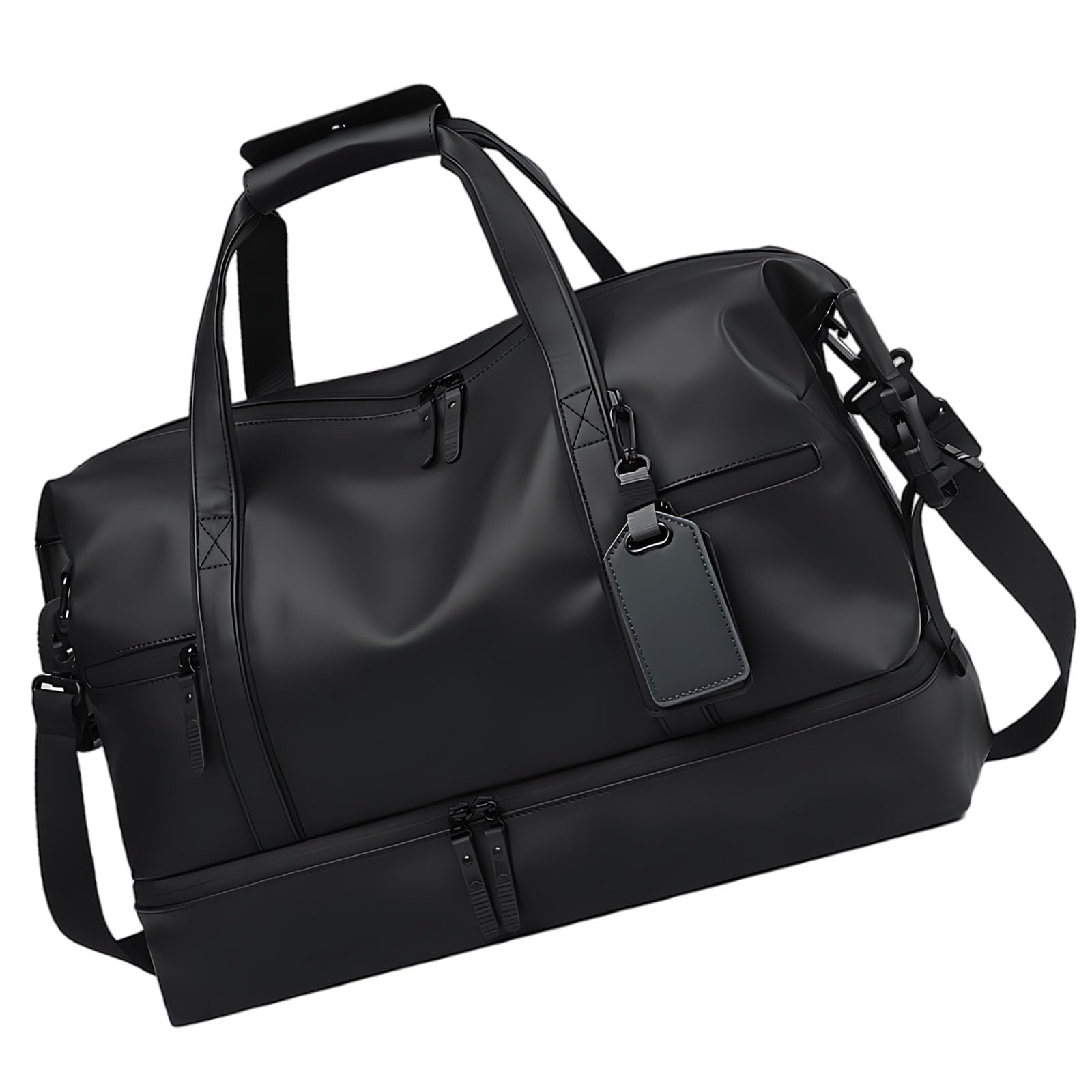 Bolsa de viaje para hombre, 50 x 20 x 34 cm, bolsa de fin de semana, bolsa de gimnasio deportiva con compartimento para zapatos, bolsa de equipaje de mano, múltiples bolsillos