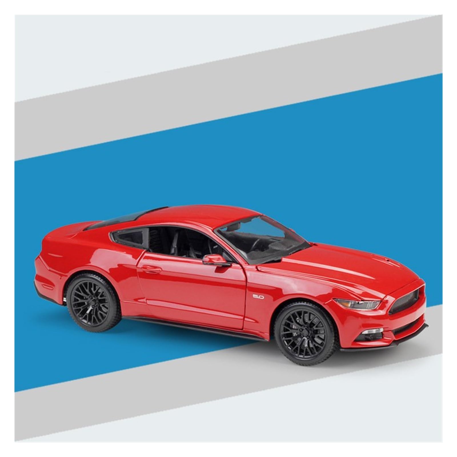 UIFCOG Die Cast Collectible Car Model 1:18 For Mustang For GT 2015 Car Model Alloy Diecasts Vehicles(Red)