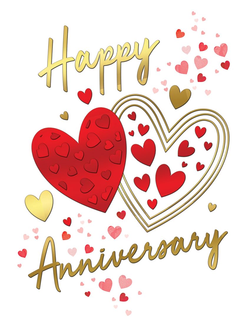 Piccadilly Greetings Anniversary Card, Happy Anniversary- 8 x 6 inches