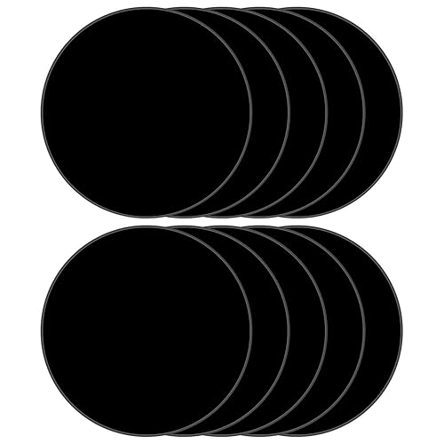 DARENYI Paquete de 10 hojas acrílicas negras hojas de plexiglás de 8 pulgadas de grosor de 004 pies paneles de plexiglás disco de acrílico para