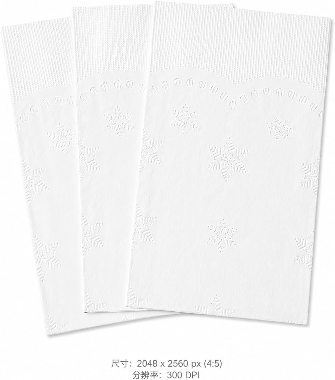 White Dinner Napkins, 15"x17", 150 Count, 2-Ply Disposable Paper Napkins image 2