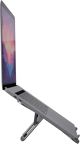 Miniatura 13 de Trust Macy - Soporte plegable para laptop, 17.3 pulgadas, aluminio, plegable, 7 niveles, altura ajustable para equipos de oficina en casa, MacBook
