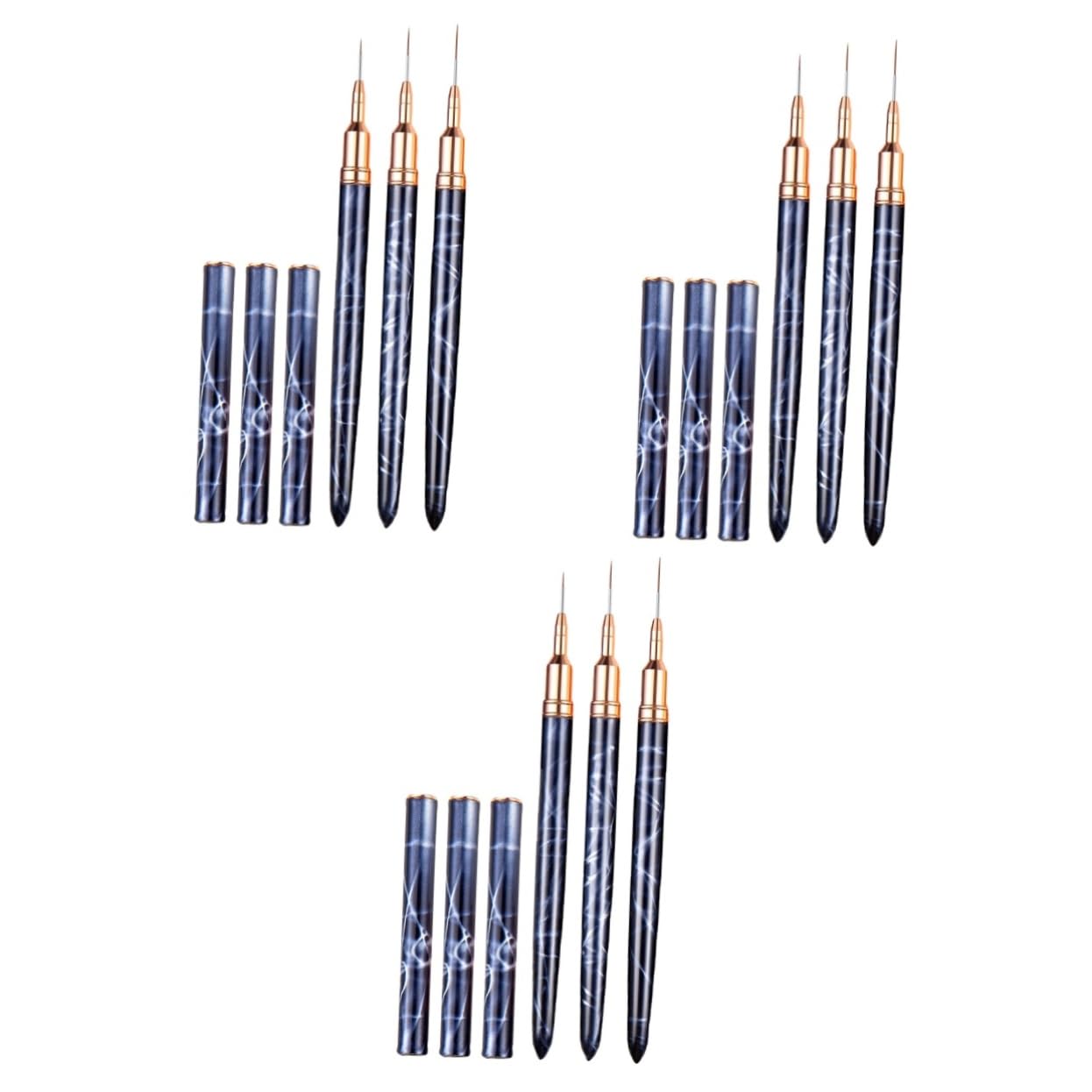 Healeved 9pezzi Pennelli Per Nail Art Professionale Pennarelli Per Disegno Unghie Con Manico Per Decorazioni Uniche e Chic Perfetti Per Casa e Saloni Di Bellezza